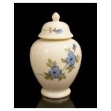 Fenton Custard Glass Hand-Painted Floral Jar