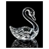 Vintage Fenton Crystal Clear Swan Figurine