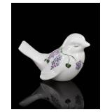 Fenton Hand-Painted Alpine White Songbird