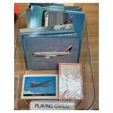 Airline Postcard and TWA Playing Card Lot