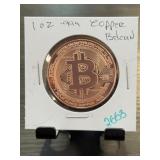 1 oz .999 Copper Bitcoin Token