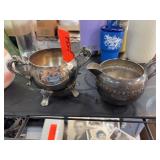 Silverplate Creamer and Sugar Bowl Set