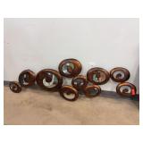 Swirl Motif Multi-Mirror Wall Art