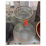 Pressed Glass Bowls, Set of Two