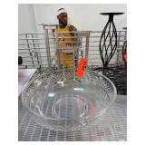 Cut Glass Bowl with Diamond Pattern