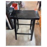 Black Wood Stool 29ï¿½ x 18ï¿½ x 10ï¿½