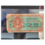 1954 Series 521 25-Cent Military Payment
