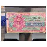 10 Cent Series 521 Military Payment Note