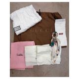 Designer Dust Bags and Scarf