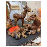 Three Resin Horse Figurines