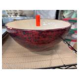 Red and Blue Speckled Ceramic Bowl