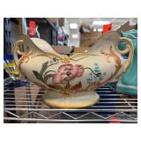 Porcelain Footed Gravy Boat with Floral Decor