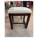 Upholstered Wood Vanity Stool