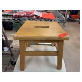 Light Wood Step Stool with Handle