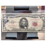 1963 United States $5 Red Seal Note