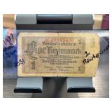 1937 German 1 Rentenmark Banknote