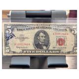 1963 $5 United States Note, Red Seal