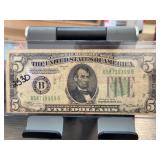 1934A $5 Federal Reserve Note Lincoln