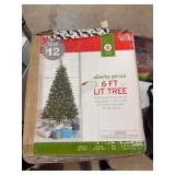 6 Ft Alberta Spruce Lit Christmas Tree