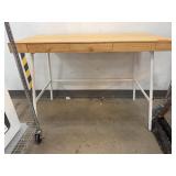 Wood and Metal Desk, 29ï¿½ x 40 1/2ï¿½