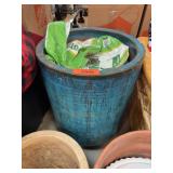 Large Blue Ceramic Planter Pot