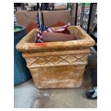 Square Terracotta Planter With Pots