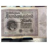 1923 Germany 100000 Mark Banknote
