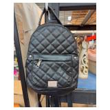 Madden NYC Black Quilted Mini Backpack