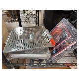 BBQ Grill Basket and Grill Topper Lot