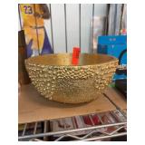 Gold Textured Decorative Bowl