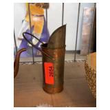 Brass and Copper Oil Can with Handle
