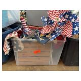 Patriotic Decor Lot with Pinwheels and Flags