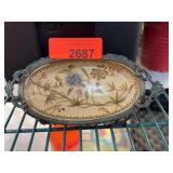 Decorative Oval Floral Porcelain Dish