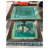 Lacefield Square Ceramic Tiered Plate Stand
