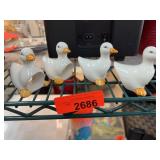 4 Ceramic Duck Napkin Rings Cottagecore