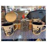 Wolf Lake Mug Set with Flask and Tray