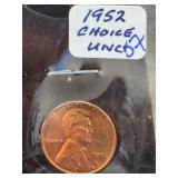 1952 Lincoln Wheat Cent Choice Uncirculated