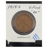 1919-S Lincoln Wheat Cent Very Fine