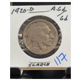 1920-D Buffalo Nickel