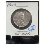 1943 Lincoln Steel Wheat Cent Uncirculated