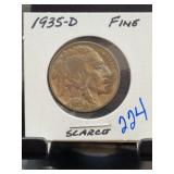 1935-D Buffalo Nickel, Fine Condition