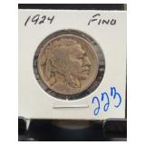 1924 Buffalo Nickel, Fine Condition