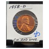 1958-D Lincoln Wheat Cent Red Uncirculated