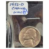 1952-D Jefferson Nickel Choice UNC