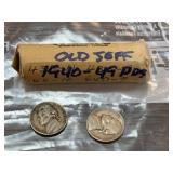 1940s Jefferson Nickel Roll and Coins