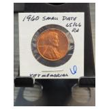 1960 Lincoln Cent Small Date Red MS65/66