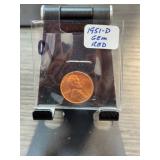 1951-D Lincoln Wheat Cent GEM RB