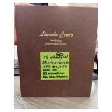Lincoln Cent Collection Album, 115 Coins