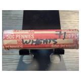 Roll of Wheat Pennies, 50 Cents Face Value