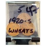 1920s-S Lincoln Wheat Cents Group